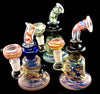 7" Strip Style Water Pipe With Bee Decorate with 14mm Fancy Bowl -1977