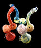 Spiral Striped Color Changing Sherlock Glass Bubbler - 1873
