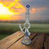 Color Thick Lip & Base Hookah Water Pipe Glass 14 Inch Tobacco Beaker Bong | Wholesale Glass Pipe -461