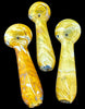 Yellow Hand Crafted Inside Out Frit Work Glass Pipe 5 Inches-4202