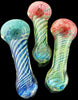 Thick Spiral Frit Silver Fumed Glass Pipe | Wholesale Glass Pipe -4215