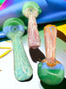 Glass Pipe 4", Glass Pipes for Smoking, Mini Glass Pipe, Blown Glass Pipe, Aqua Blue and Violet or Slim Colors-4089