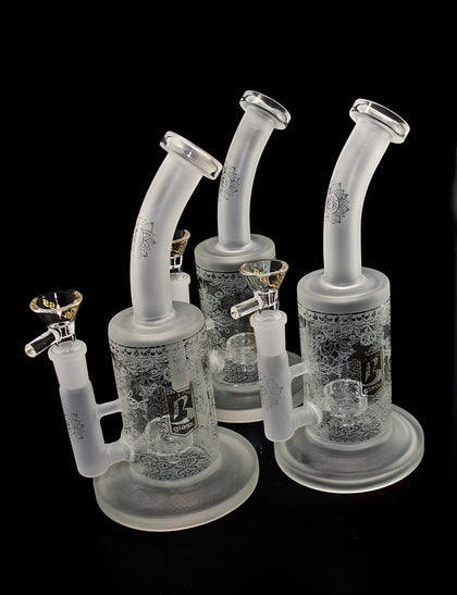 6B GLASS - Cheap Frosted Rasta Recycler Water Pipe Hookah 9.5 Inch Heady Glass Dab Oil Rig With Big Smoking Accessories - 2021B43