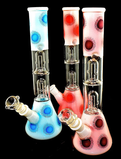 Double Percolator Bongs Wholesale Glass Pipe-175444