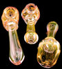 5" Gold Flaming Glass Pipe | Wholesale Glass Pipe-206