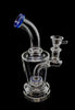 Ribbed 7″ Glass Water Pipe with Wheel Perc-1252