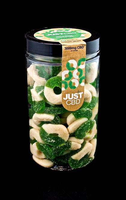 JUST CBD-GUMMIES-300MG | APPLE RINGS | WHOLESALE GLASS PIPE-878