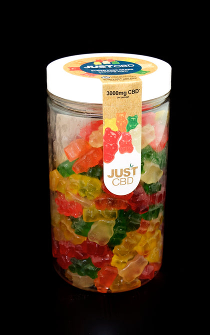 JUST CBD-GUMMIES-3000MG |SUGAR FREE BEARS | WHOLESALE GLASS PIPE-876