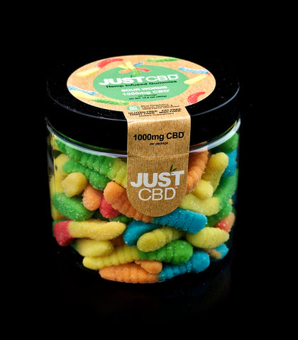 JUST CBD-GUMMIES-1000MG | SOUR WORMS BEARS | WHOLESALE GLASS PIPE-852