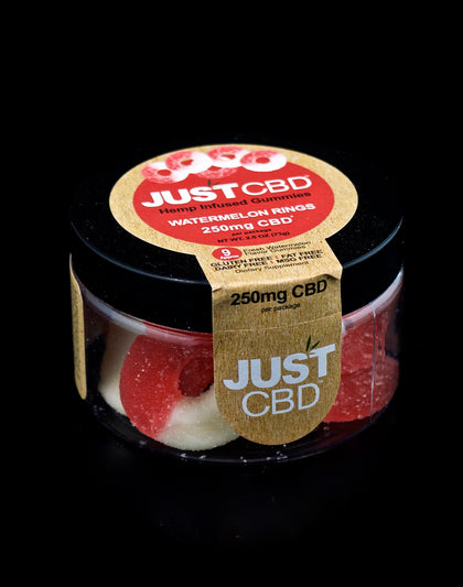 JUST CBD-GUMMIES-250MG | WATERMELON RINGS | WHOLESALE GLASS PIPE-866