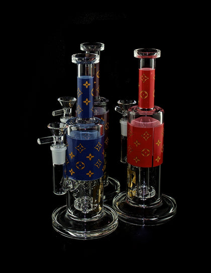 Colorful Decal Water Pipe with shower head perc